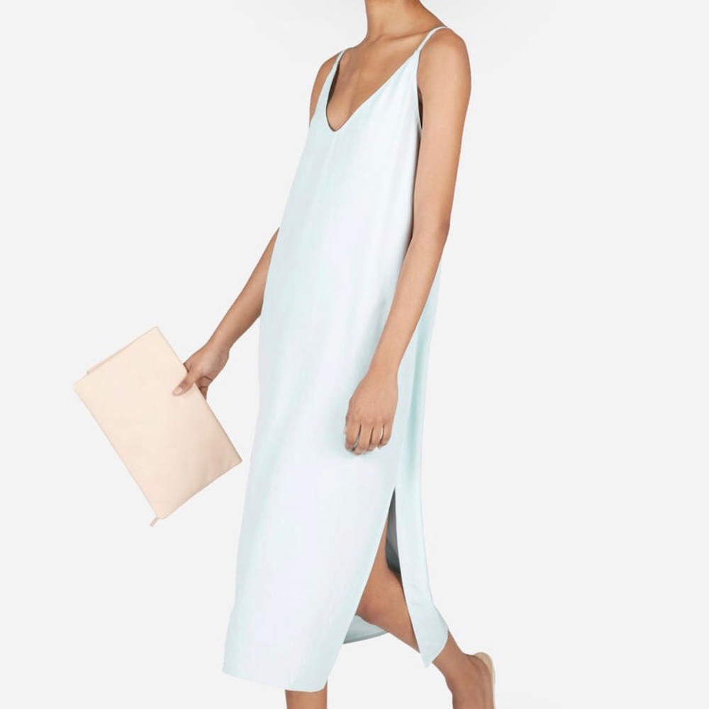 Everlane Japanese GoWeave Slip Dress Mint
